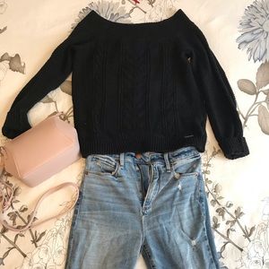 Abercrombie & Fitch | Black Off-shoulder Sweater